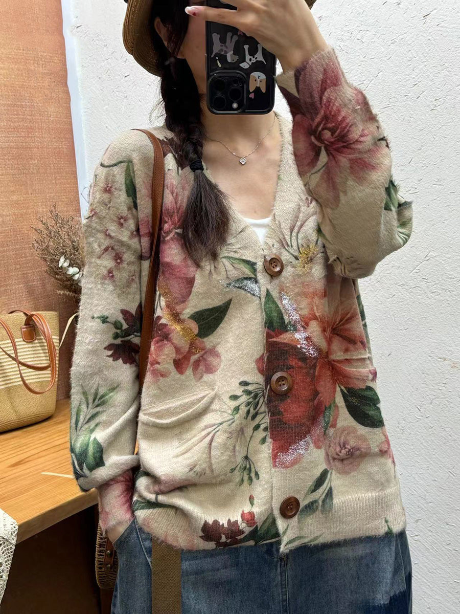 女款ç§å£æ°æå°è±Vé éç¹éè¥è¡«æ¯è¡£