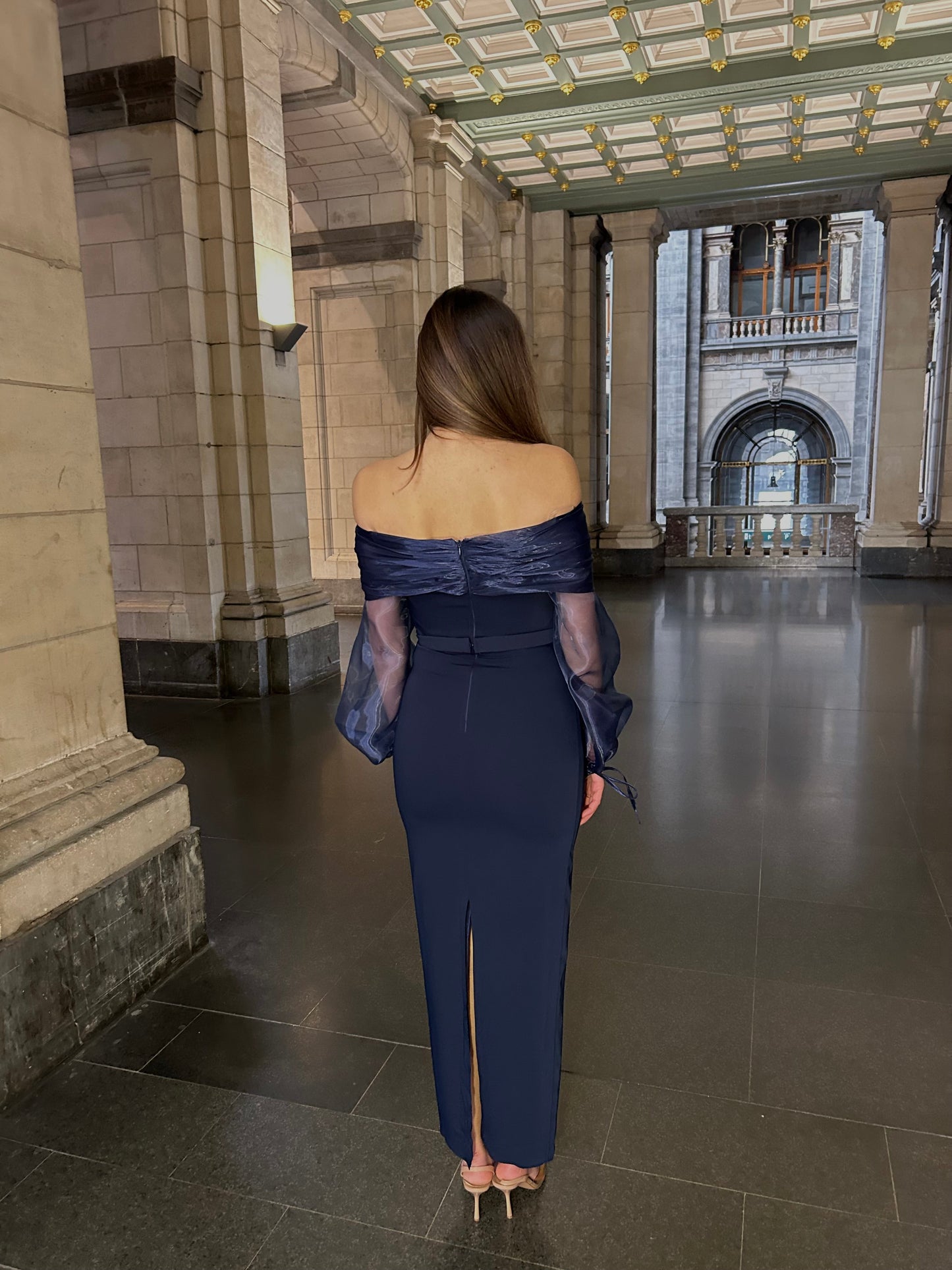 The Lena dress navy blue