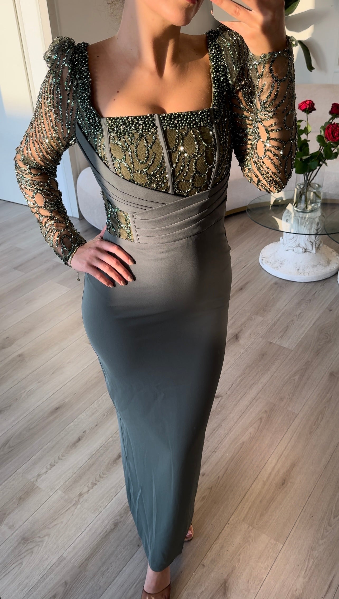 The Elmaza dress khaki
