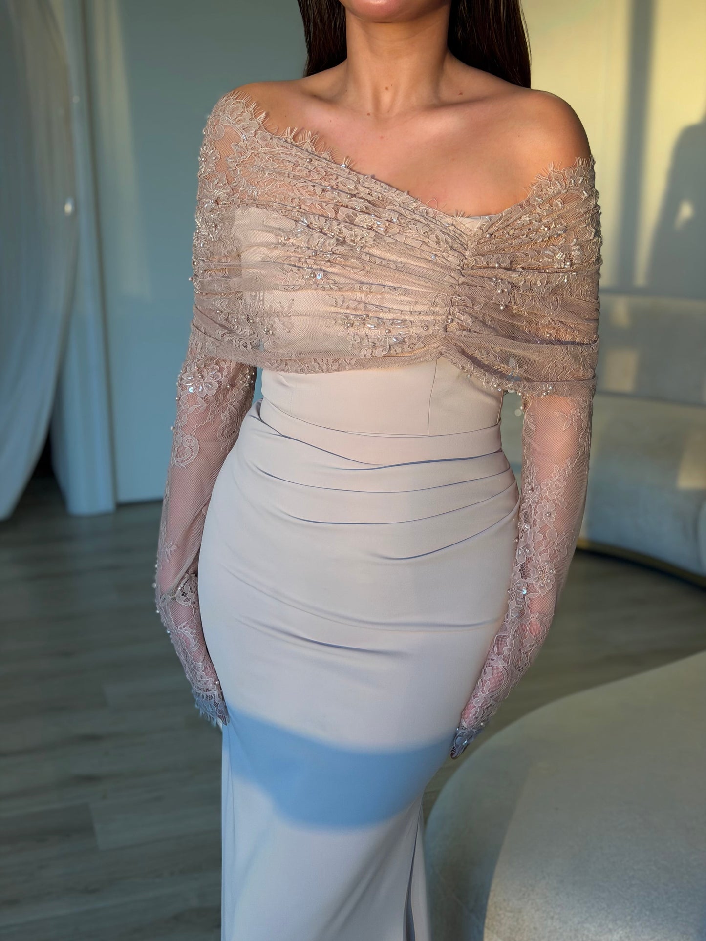 The Ina dress beige