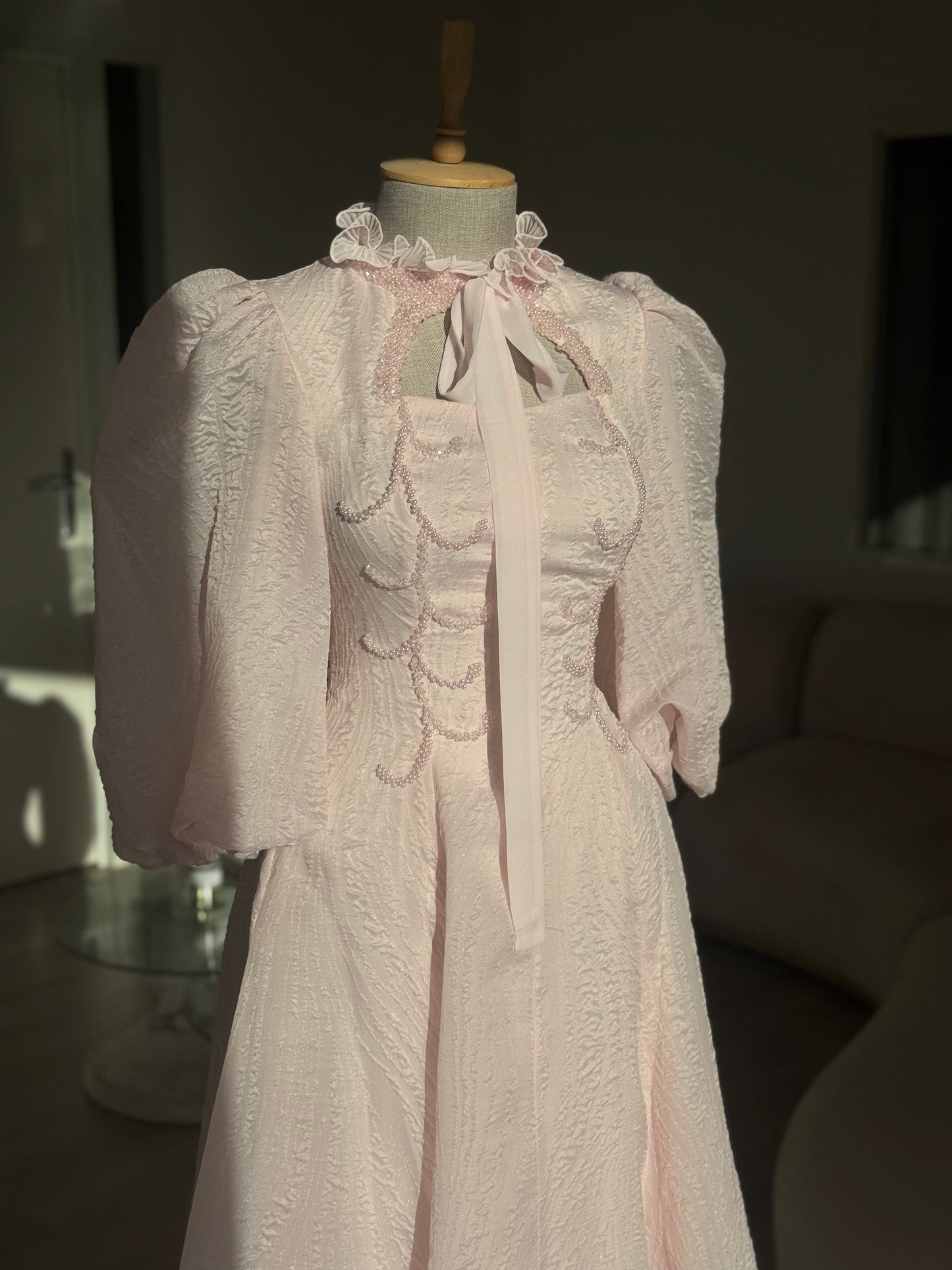The Arabella dress baby pink