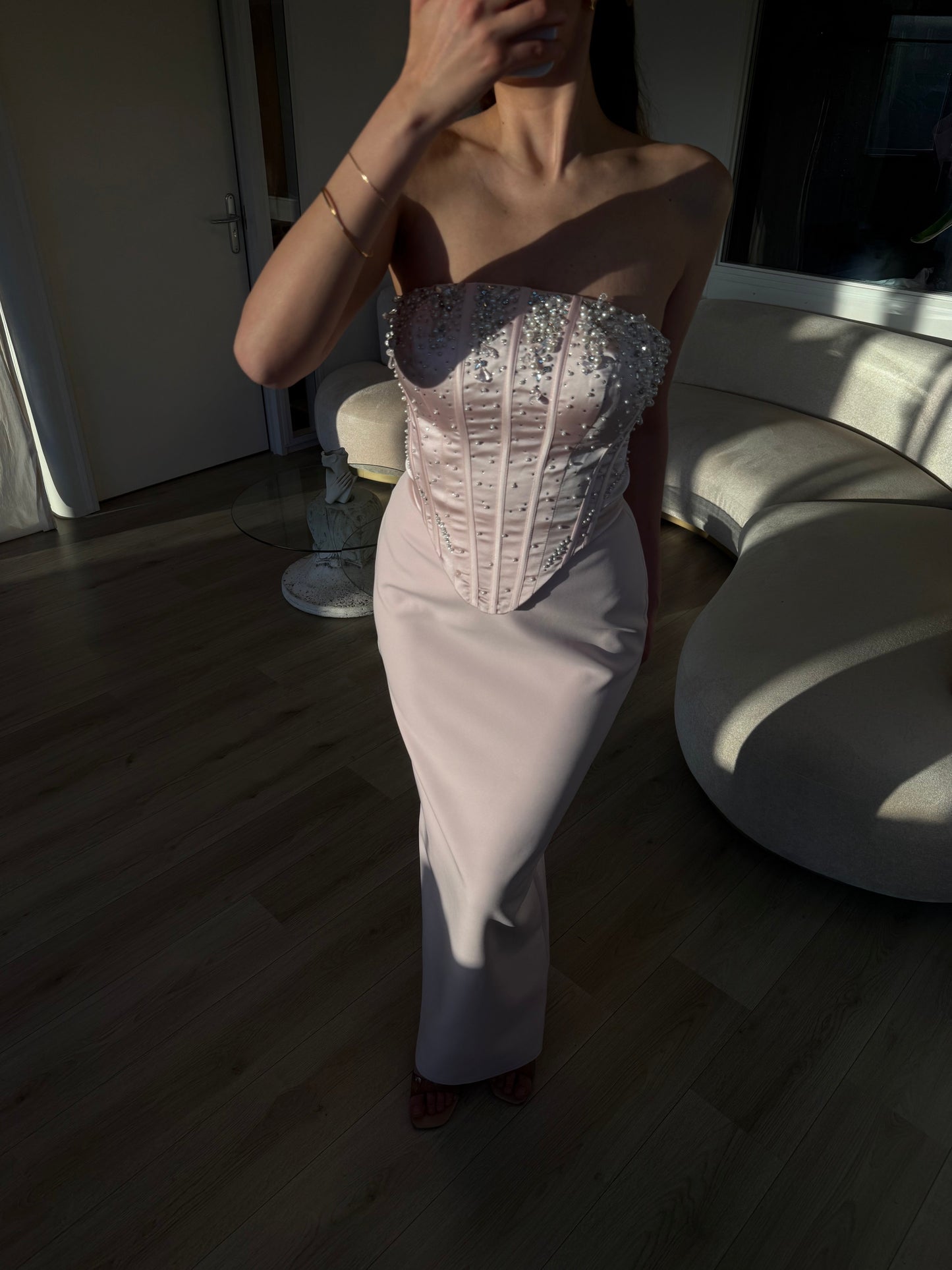 The Nella dress soft pink