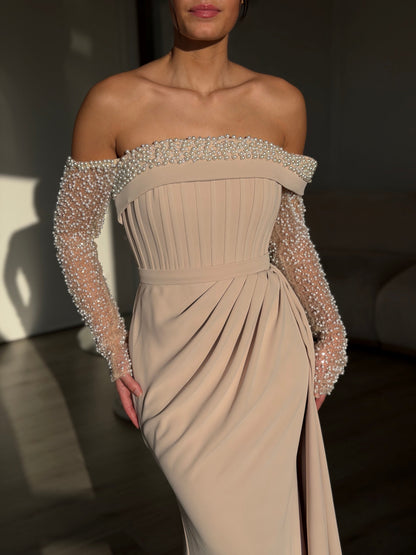 The Inci dress beige