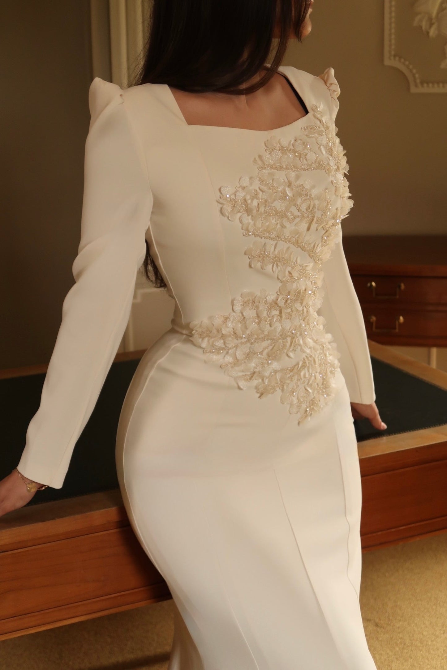 The Alessia dress ivory