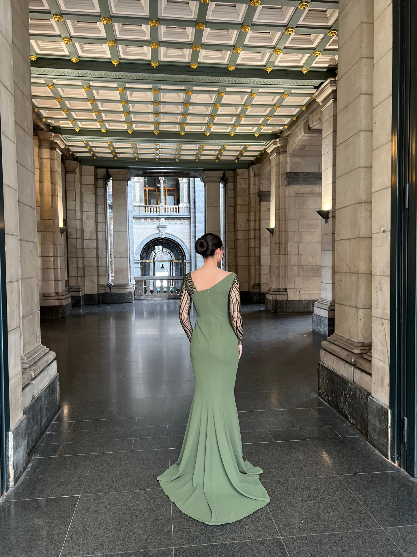 The Luna dress green