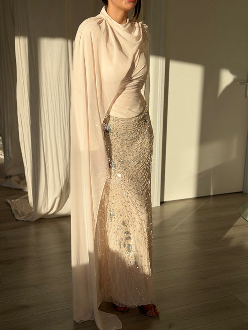 The Zerin dress beige