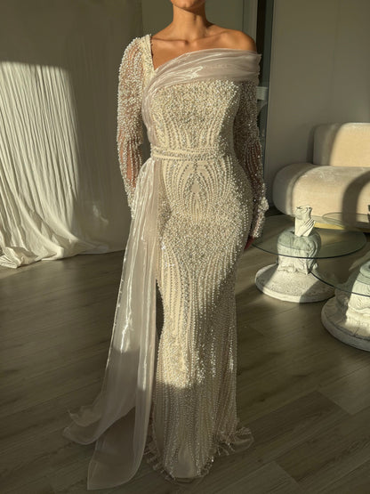The Lora dress beige