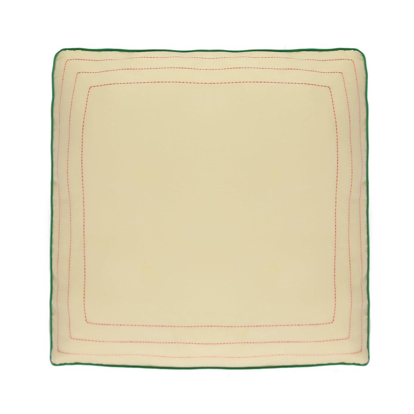 RED PEONY Cushion Yellow White Triple Stitch