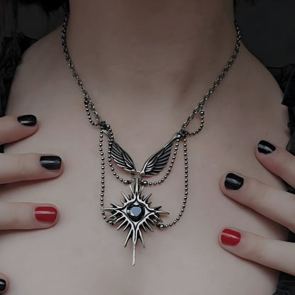 CELESTIAL STARBURST WINGS NECKLACE