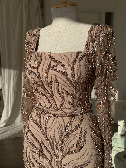The Elvina dress brown