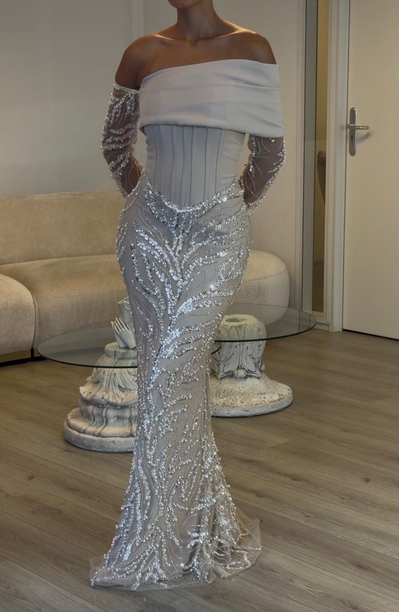 The Aleya dress beige