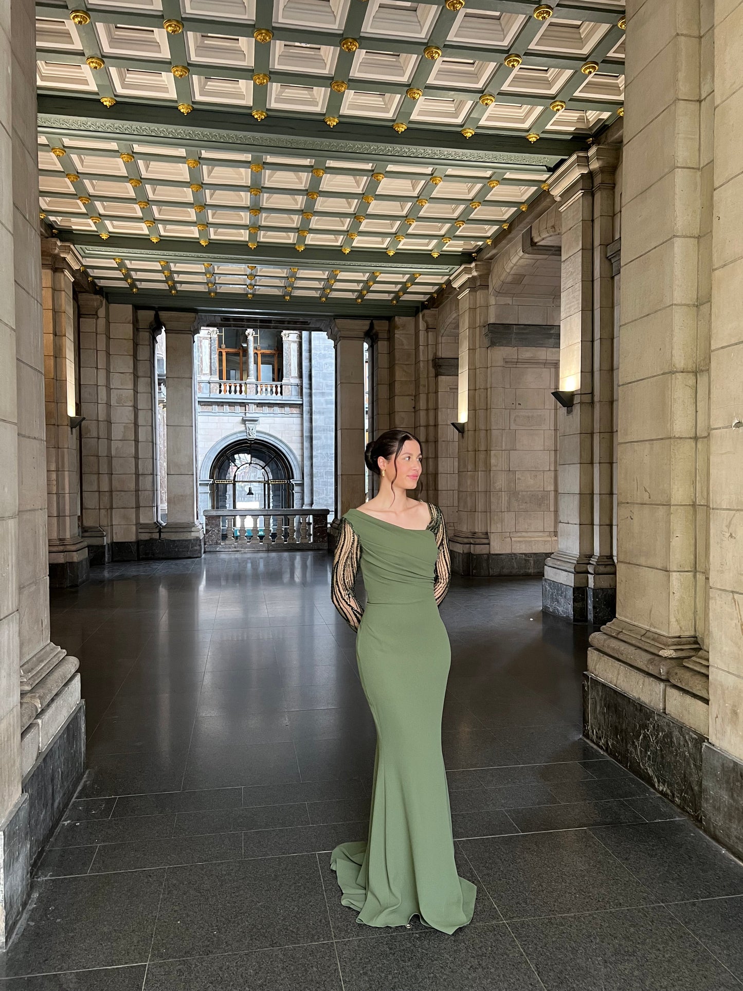 The Luna dress green