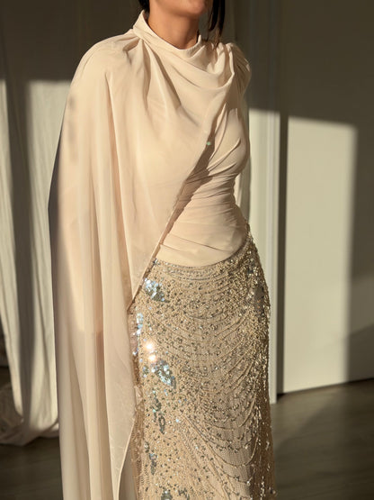 The Zerin dress beige