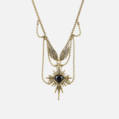CELESTIAL STARBURST WINGS NECKLACE
