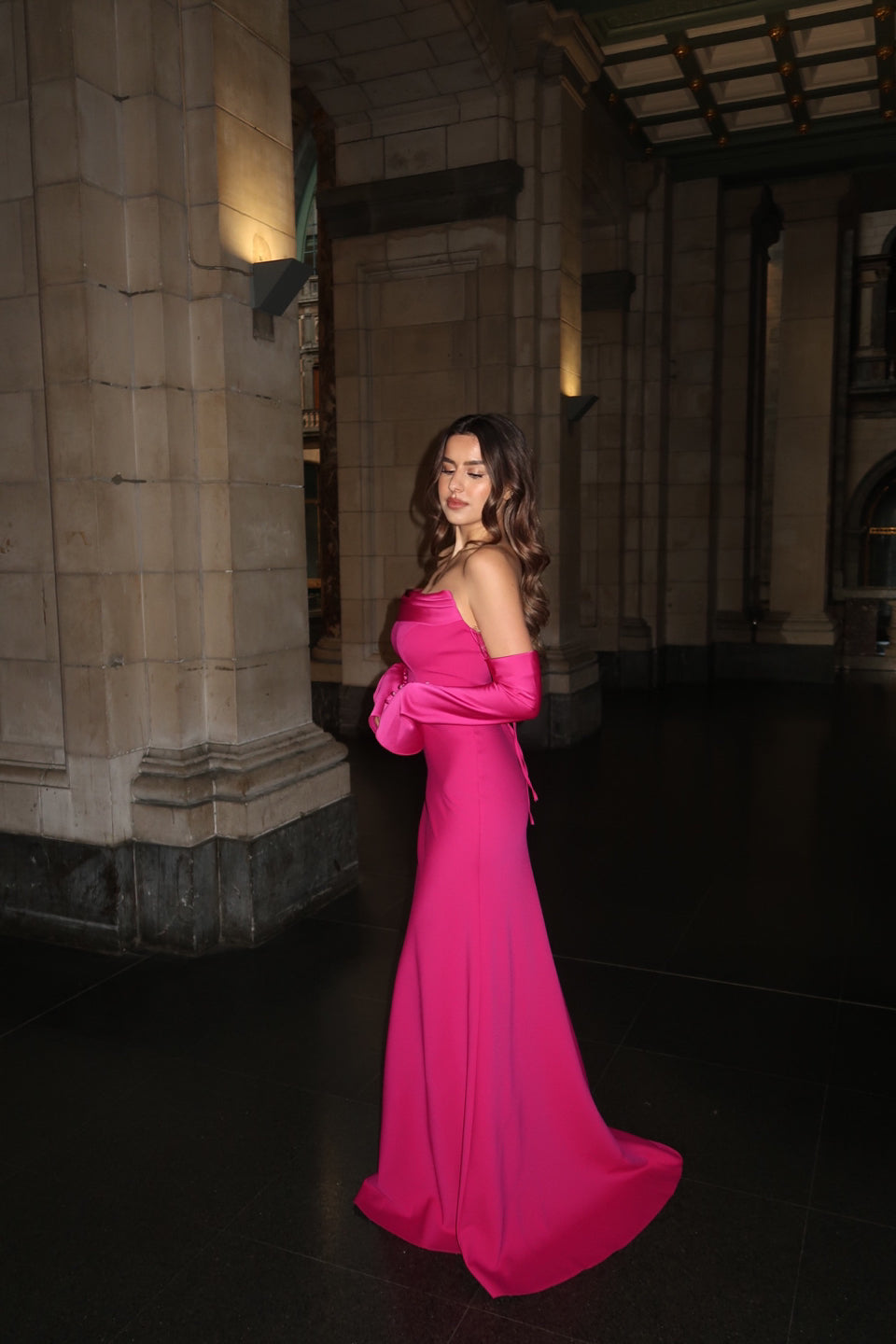 The Stella dress fushia