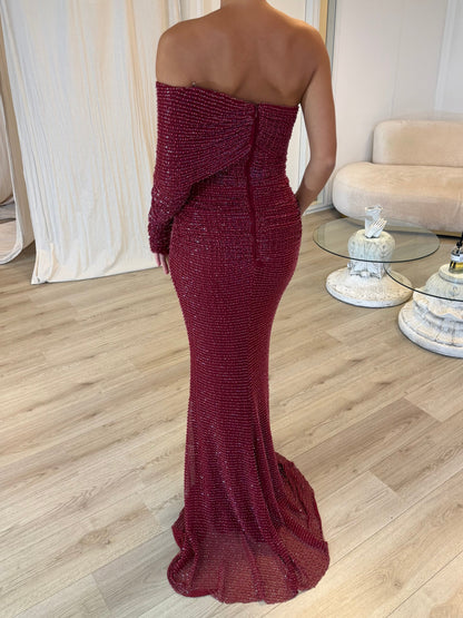 The Mayal dress burgundy