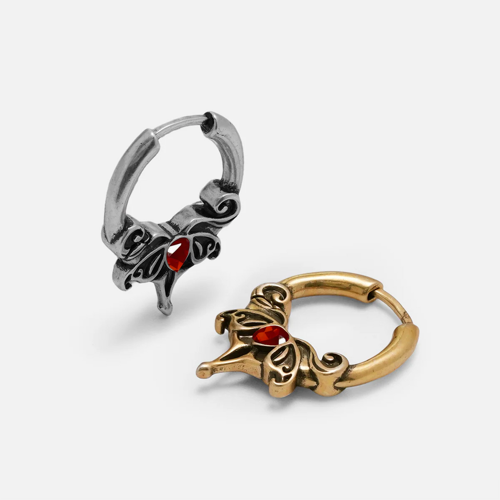CRIMSON WING EARRINGS