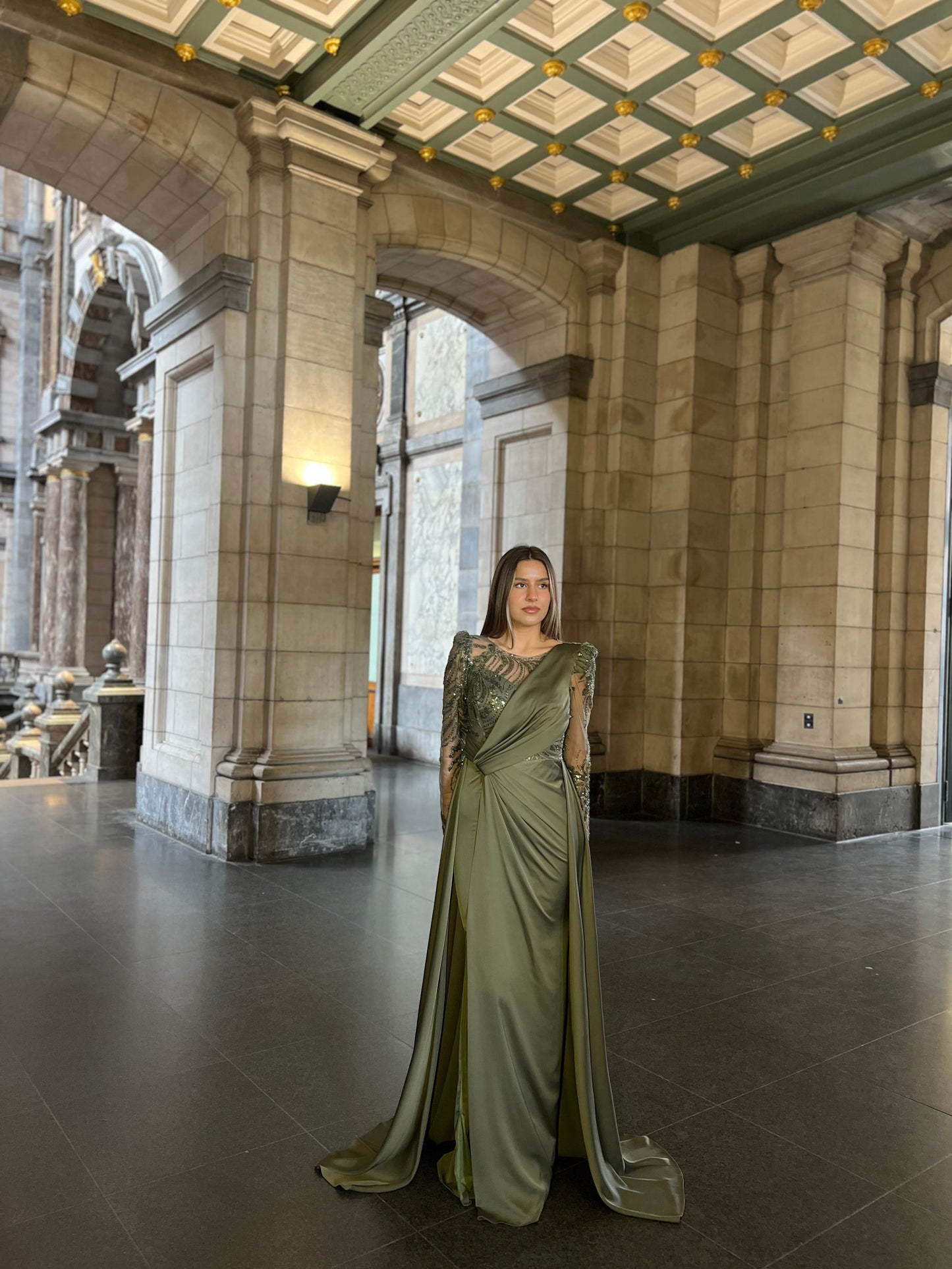 The Sura dress green