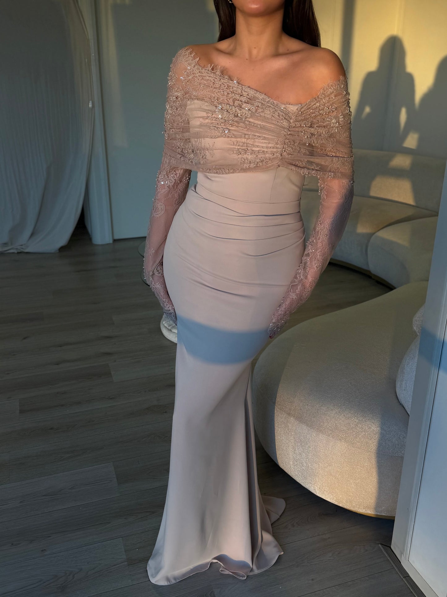 The Ina dress beige