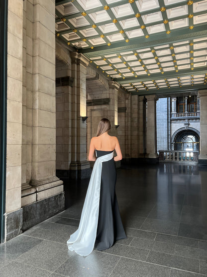 The Melina dress black&white