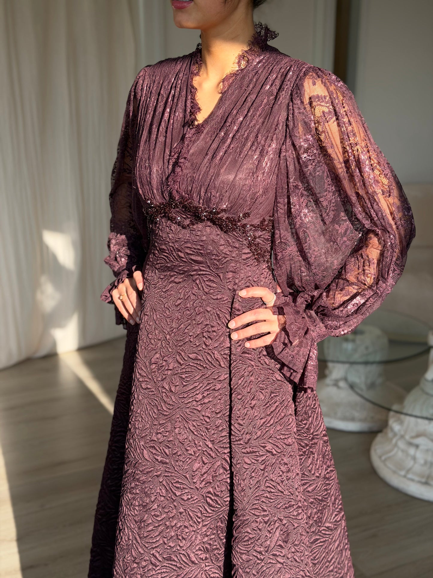 The Valaya dress deep purple