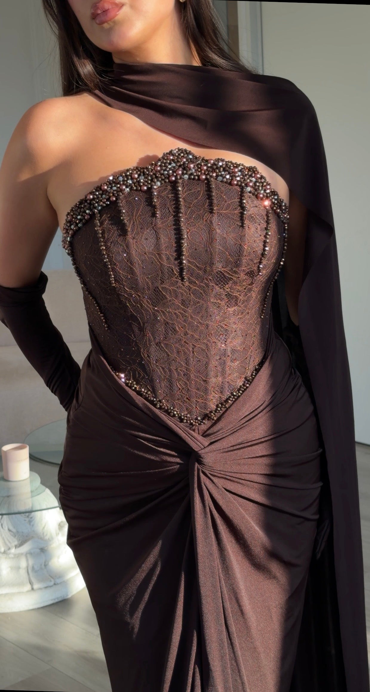 The Dora dress brown