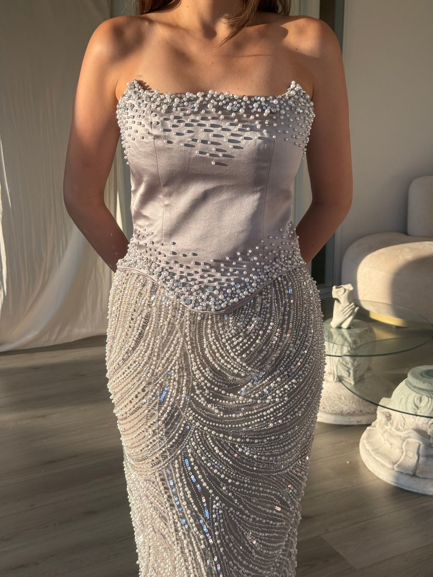 The Nova dress taupe