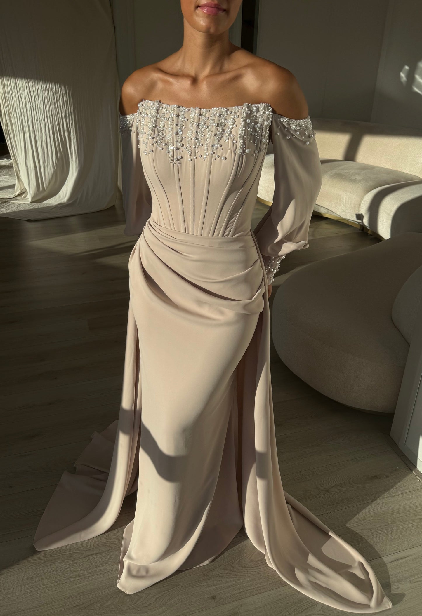 The Cinderella dress beige
