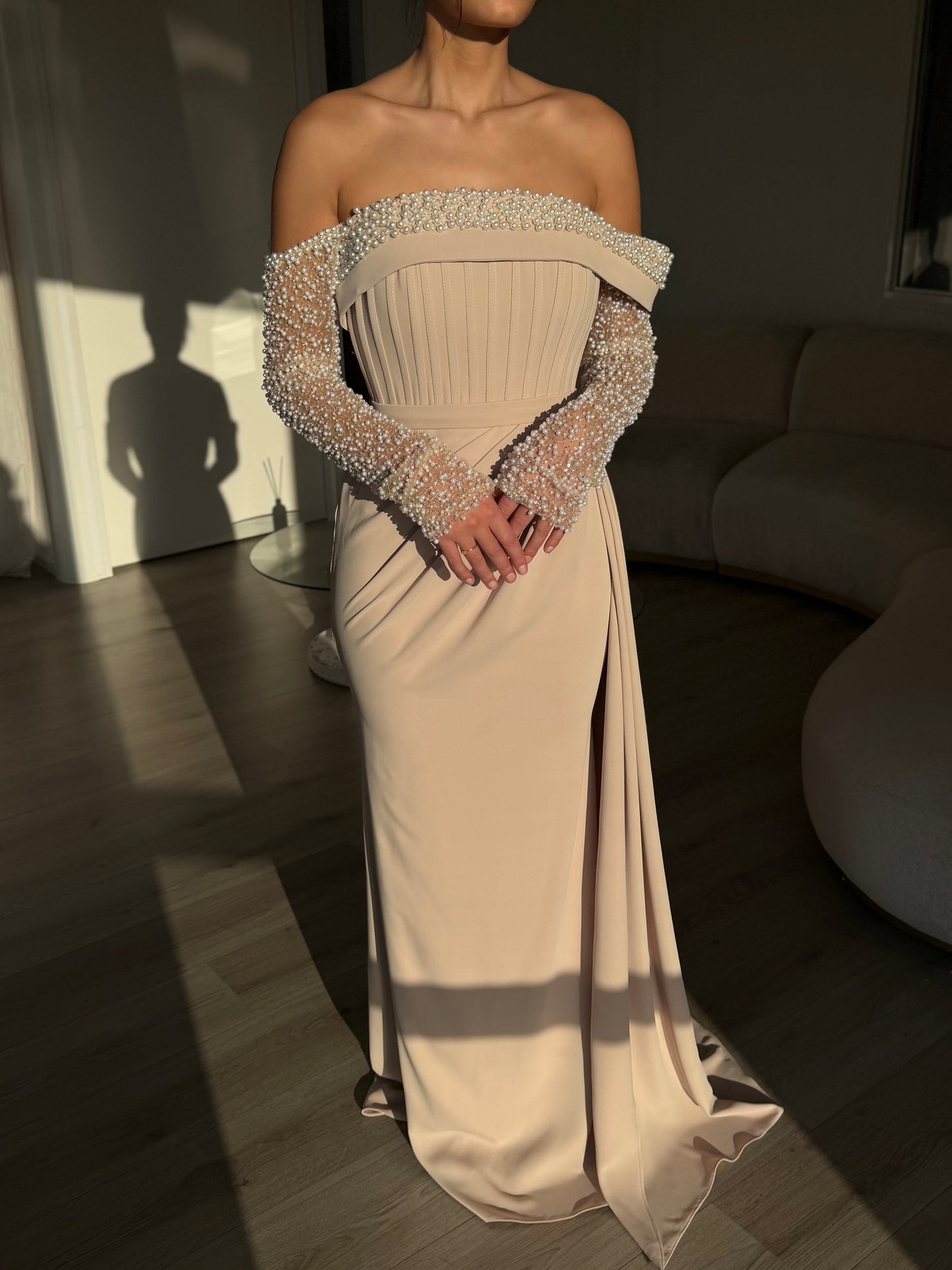 The Inci dress beige