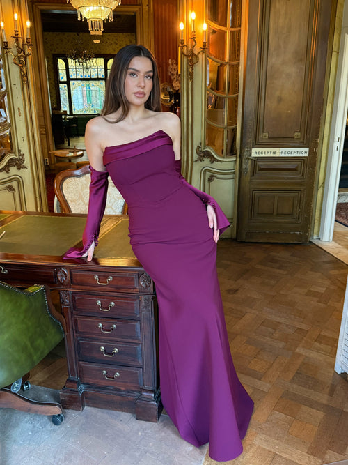 The Stella dress plum