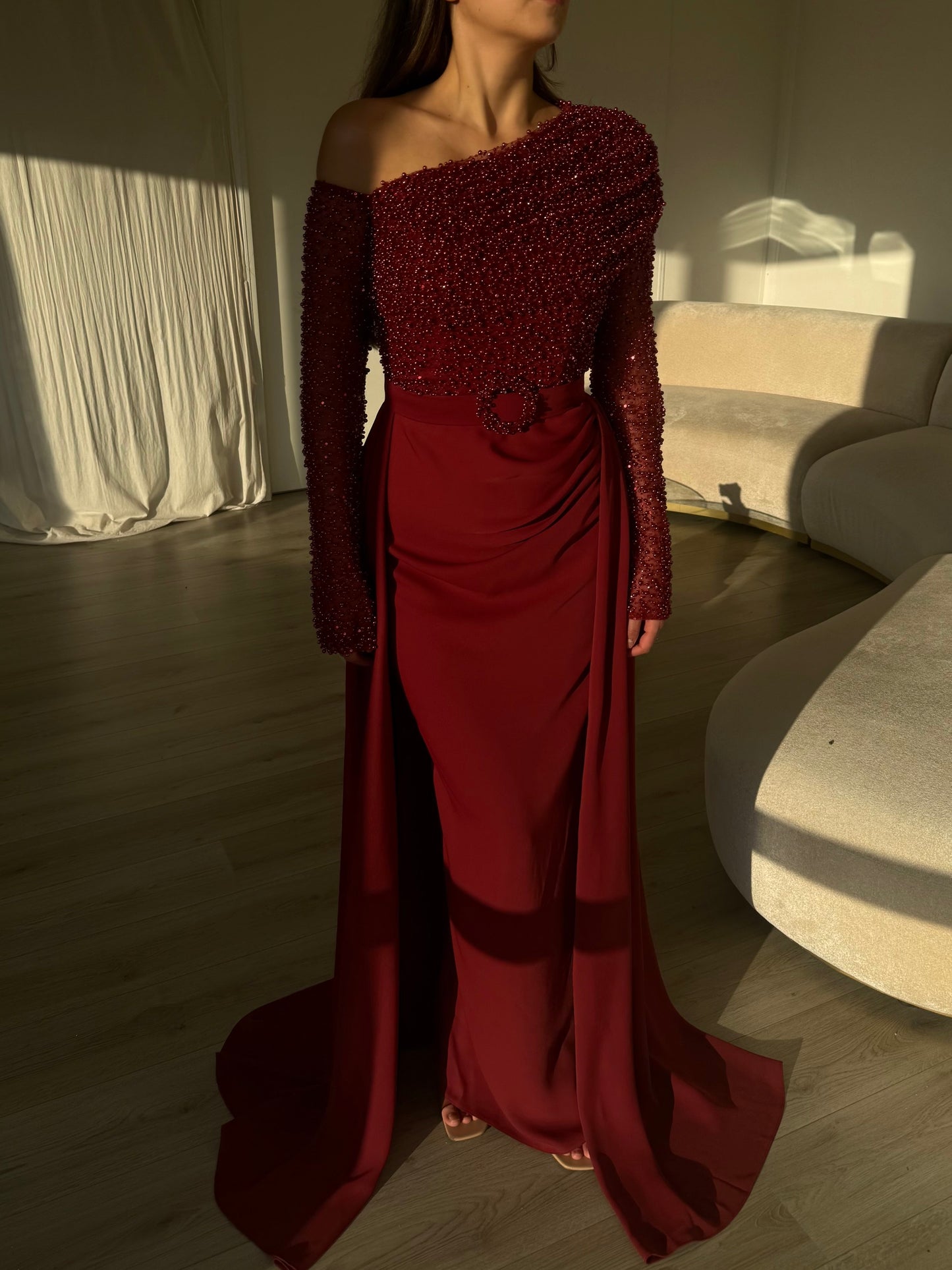 The Defne dress burgundy