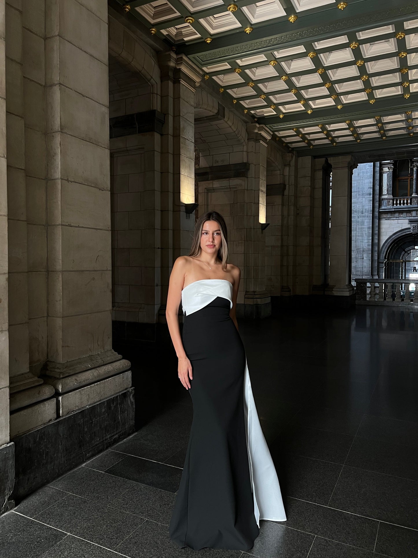 The Melina dress black&white