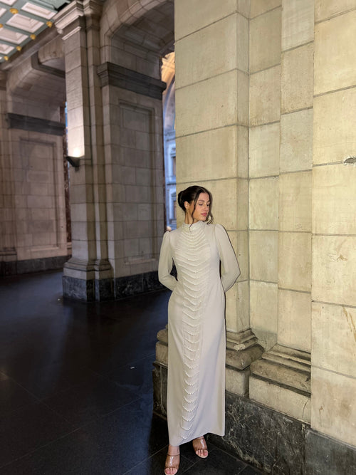 The Bahar dress beige