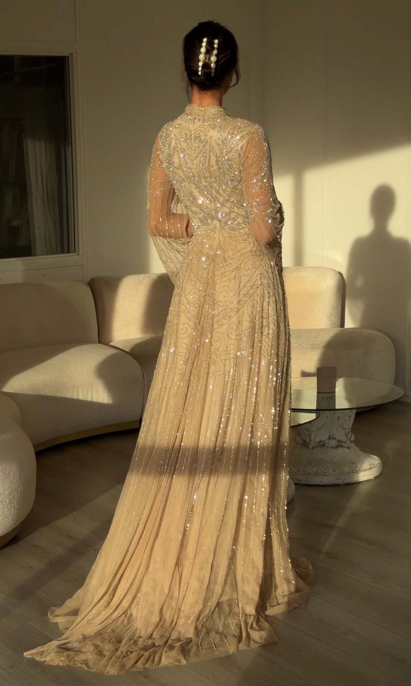 The Aya dress beige