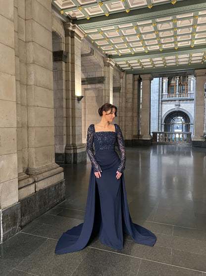 The Ayde dress navy blue