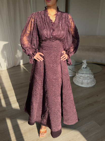 The Valaya dress deep purple