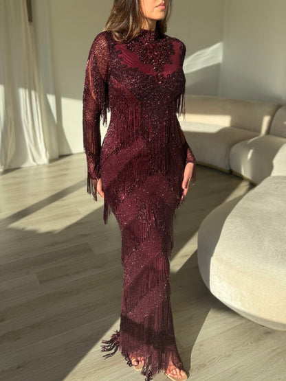 The Selina dress burgundy