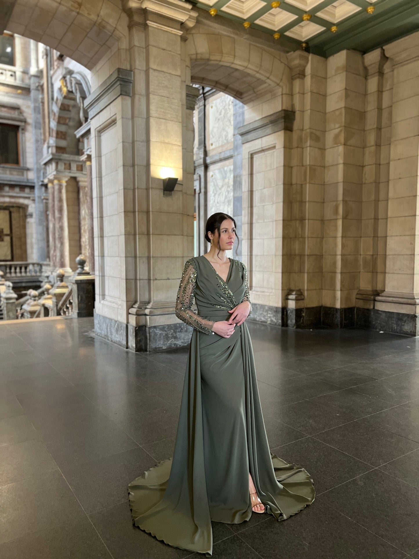 The Yusra dress green