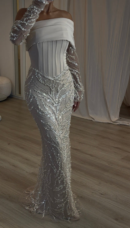 The Aleya dress beige