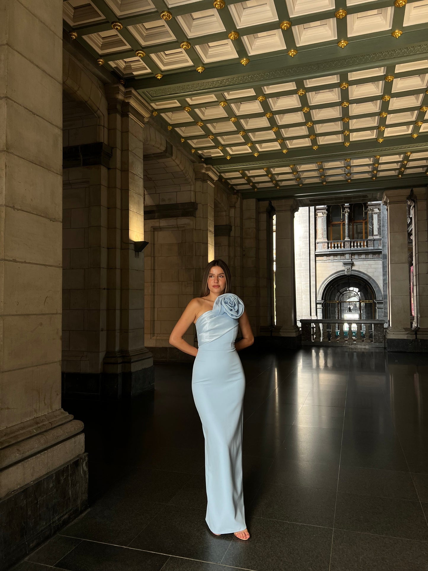 The Rozerin dress blue