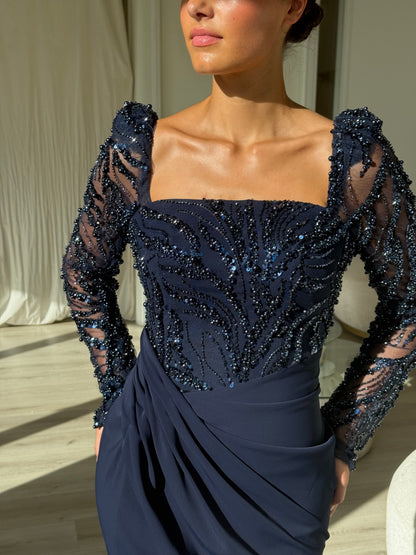 The Adura dress navy blue