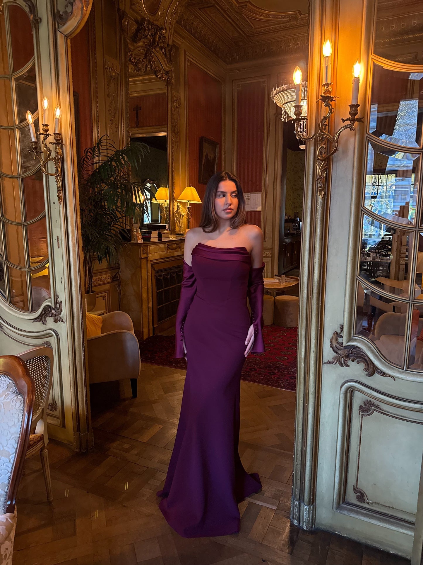 The Stella dress plum