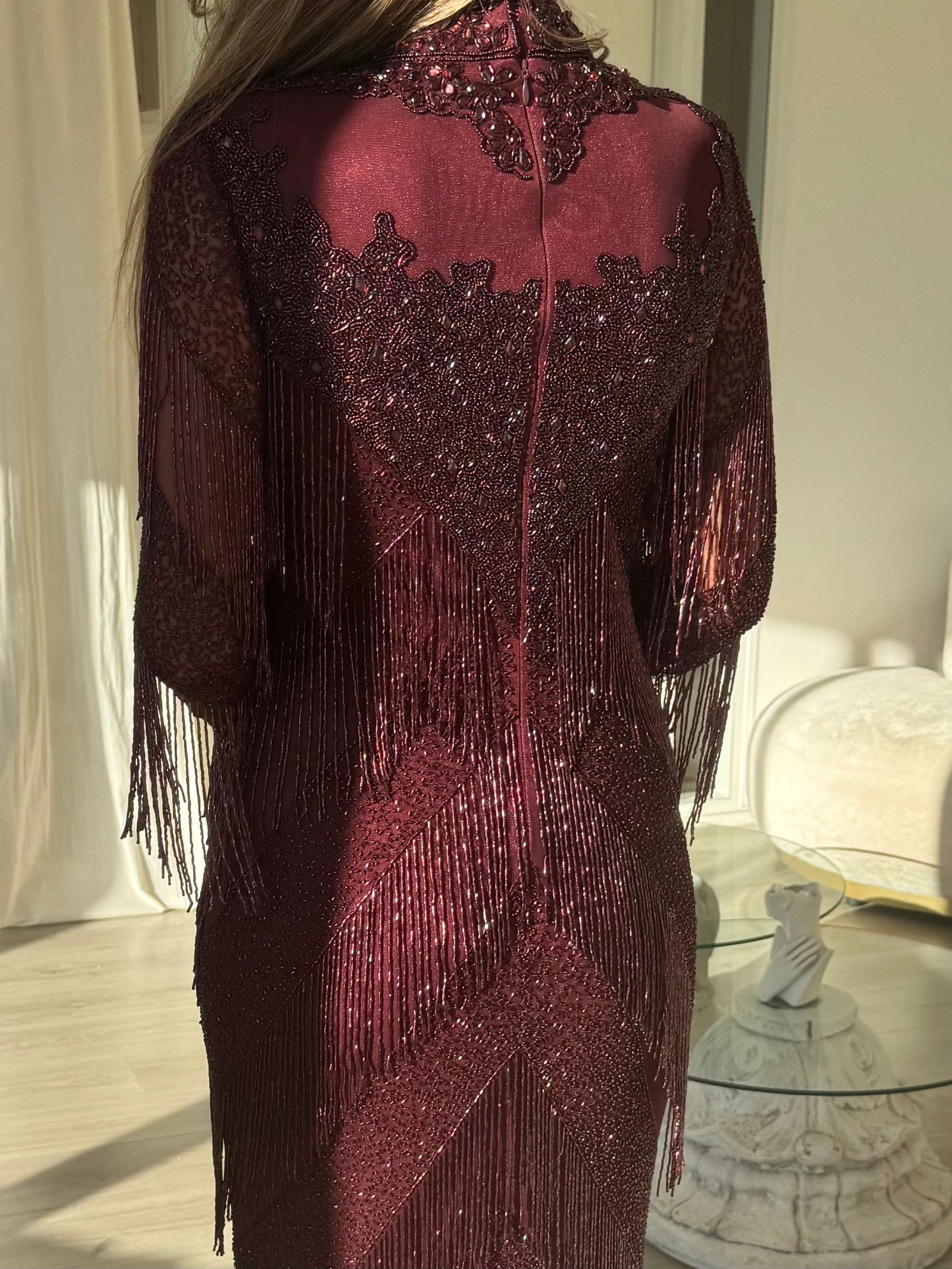 The Selina dress burgundy