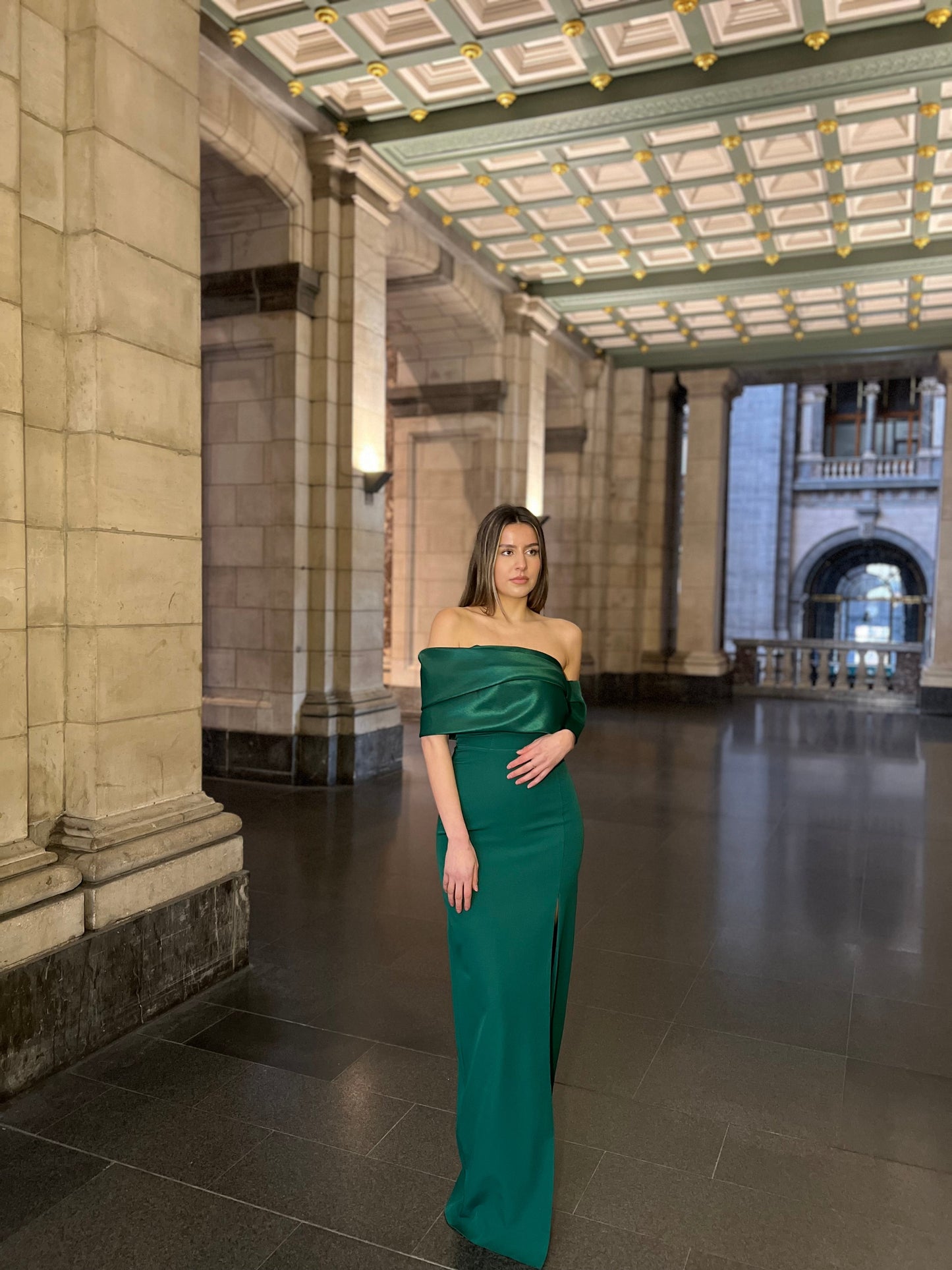 The Dilara dress green