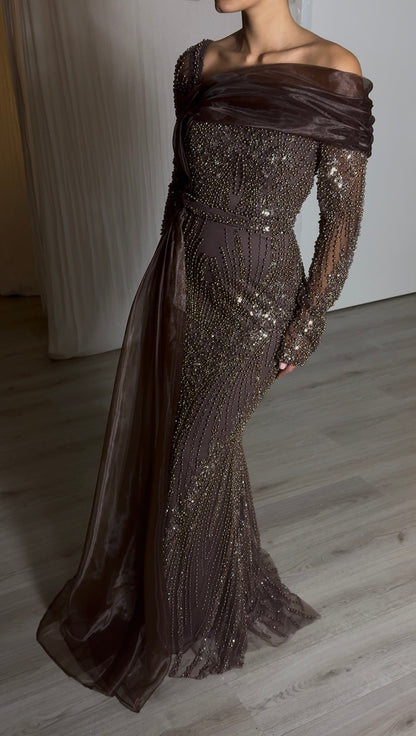 The Lora dress brown