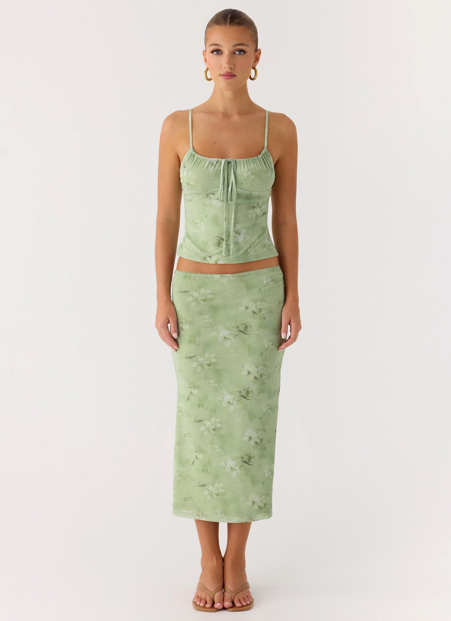 Bending My Rules Top - Blurred Lime