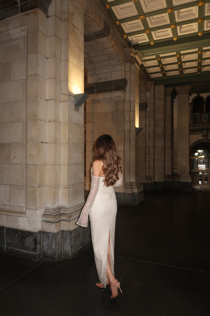 The Aliya dress beige