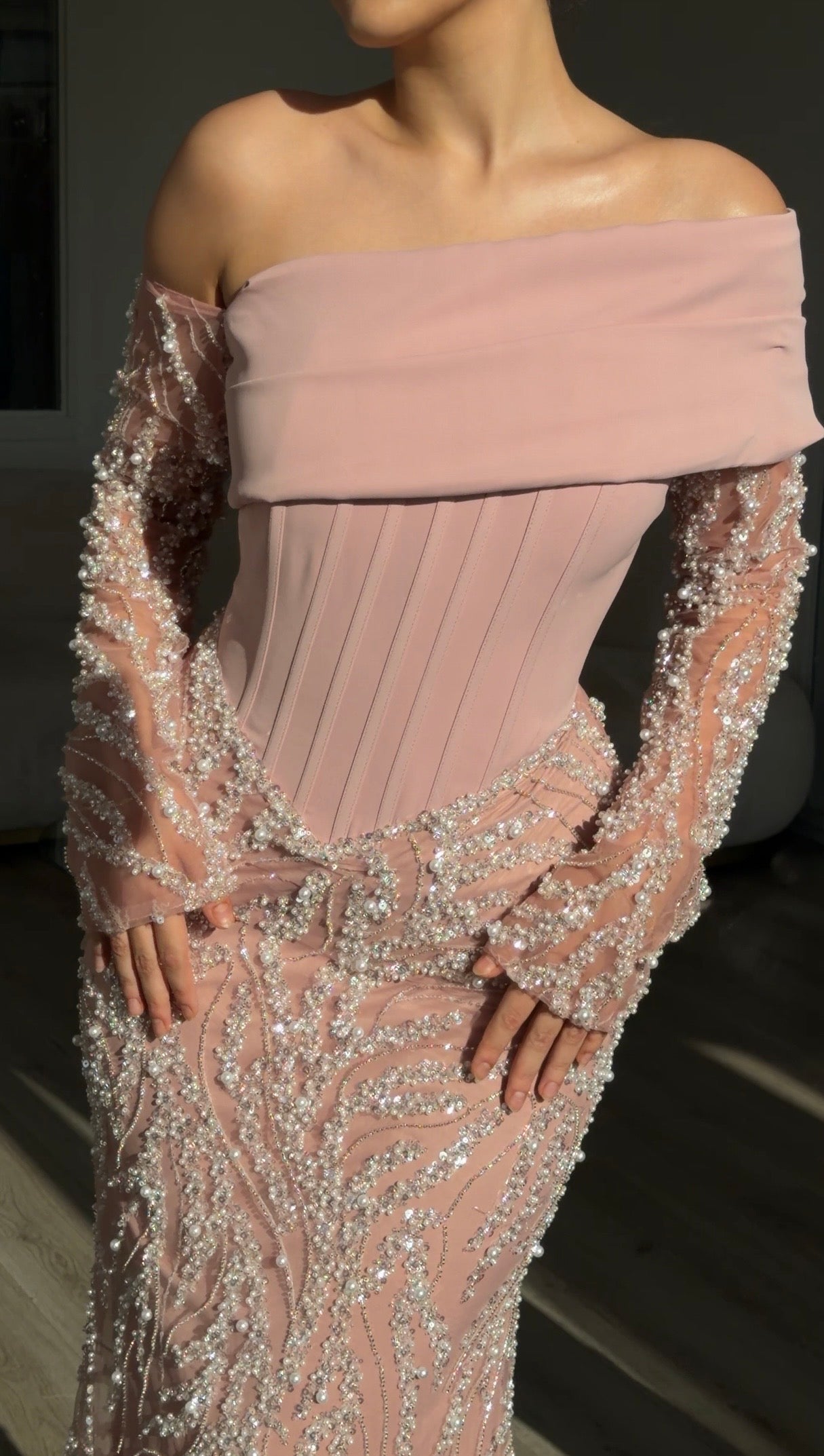 The Aleya dress soft pink