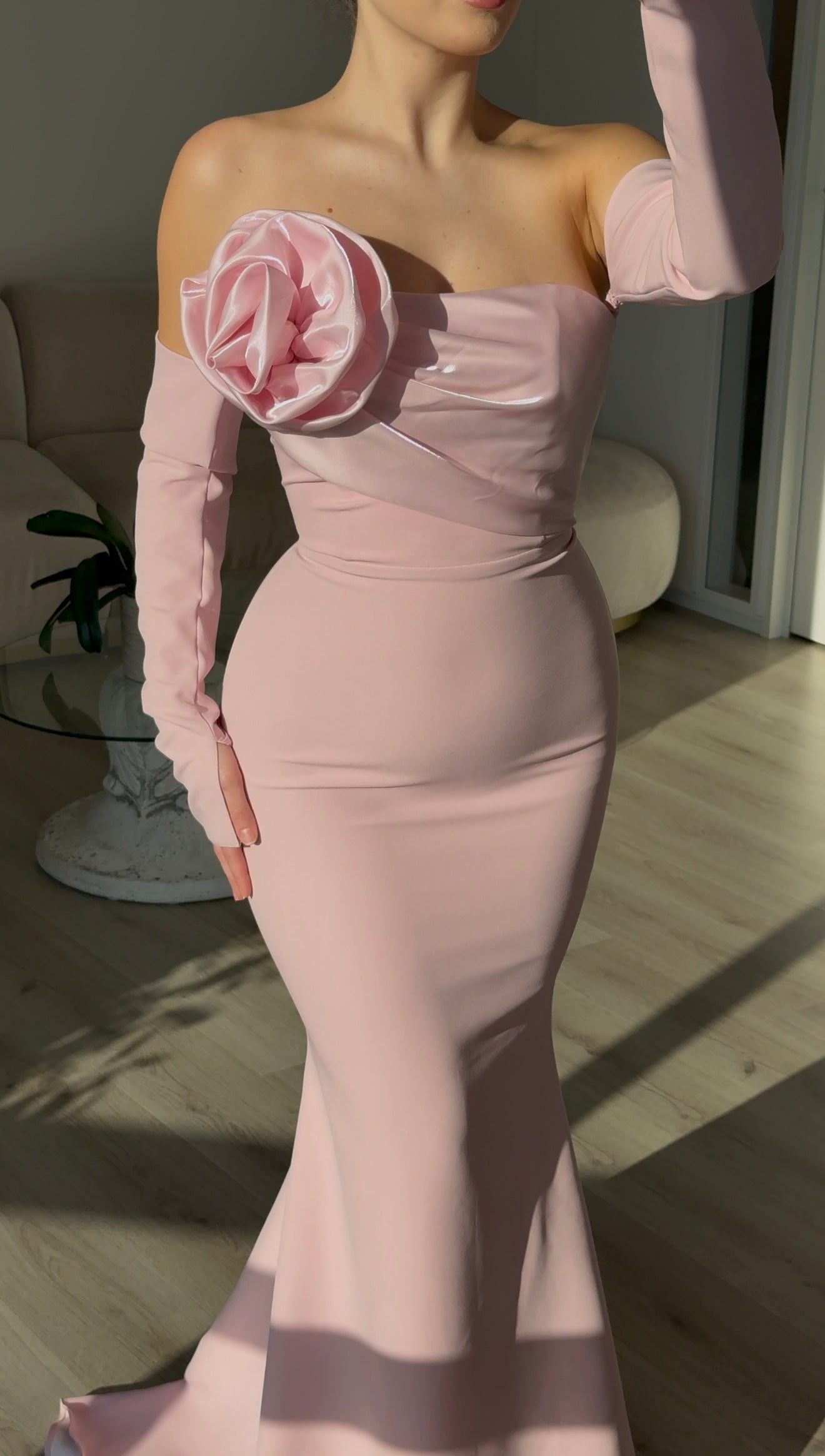 The Eva dress soft pink