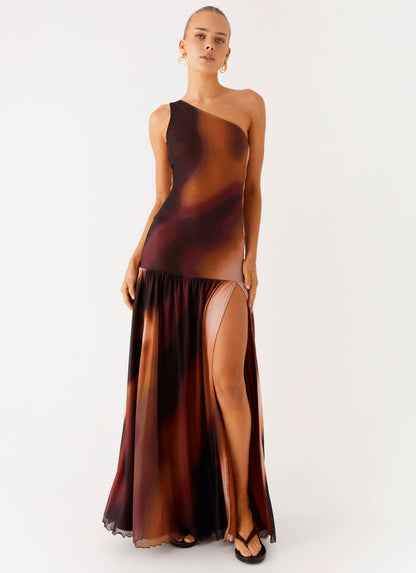 Carlina Maxi Dress - Black Gradient